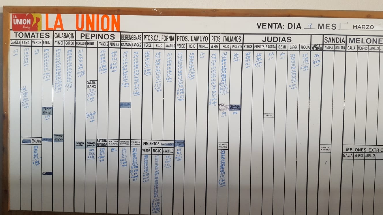 Pizarra La Unión La Redonda 9 de Marzo 2019