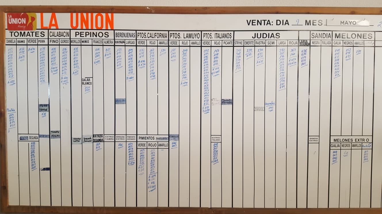 Pizarra La Unión La Redonda 9 de Mayo 2019