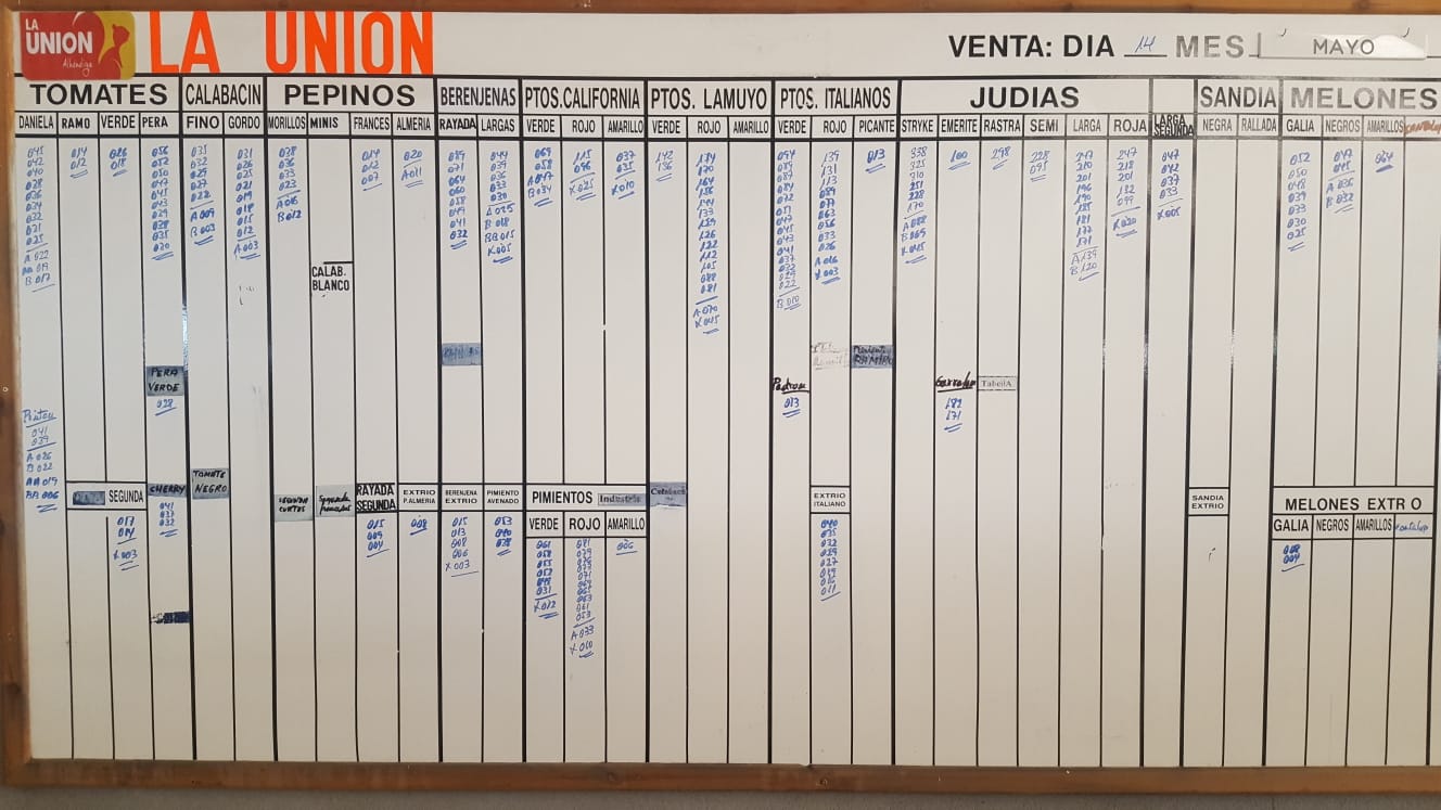 Pizarra La Unión La Redonda 14 de Mayo 2019