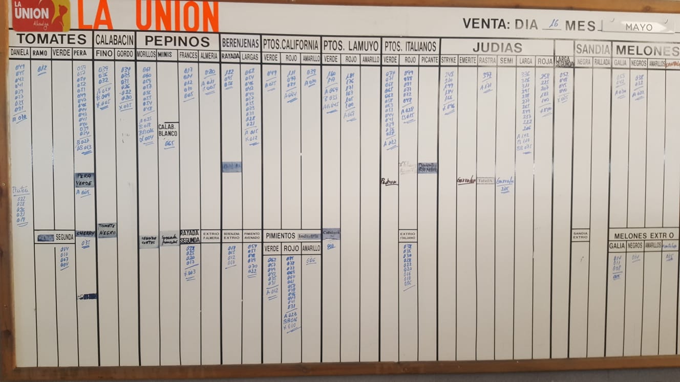 Pizarra La Unión La Redonda 16 de Mayo 2019